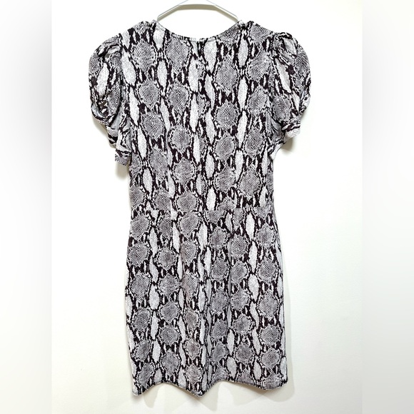 A.L.C. Brinley snake-print puff-sleeve mini dress - Picture 10 of 11